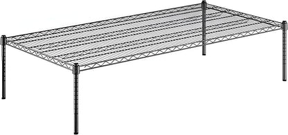 30" x 60" x 14" Black Epoxy Wire Storage Shelf, Dunnage Rack, Commercial 1 Tier Small Shelf