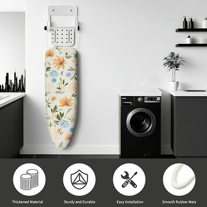 Ironing Board Holder, Sturdy and Space-Saving Ironing Board Hanger Wall Mount Suit for Most Iron Board and Step Ladder in Laundry Room, Garage and Storage Room