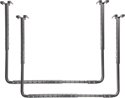 HyLoft 80844-10 34 in. x 26 in. Adjustable Garage Ceiling Mount Storage Rack Kit - Hammertone
