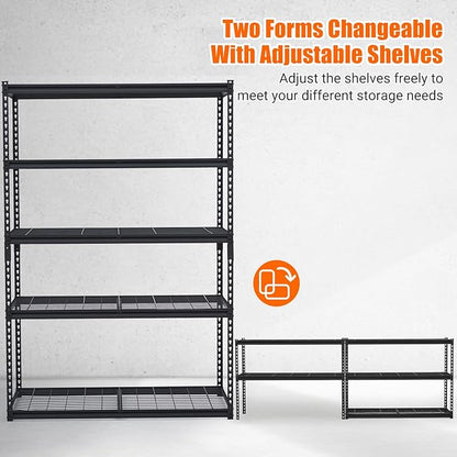 Towallmark Heavy Duty Storage Shelves 60 * 24in - Storage Shelves, Heavy Duty Storage Shelves, Metal Storage Utility Rack Shelf Unit, Easy Assemble Garage Storage Shelving