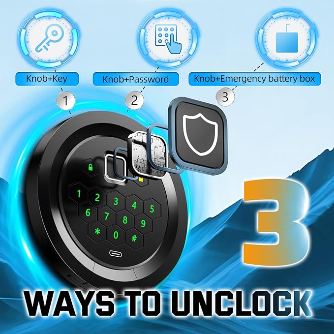 5-8 Long Gun Safe for Rifles and Pistols with Digtal Keypad, Quick Access Rifle Safe with Dual Alarm and Mute Mode, Gun Cabinets for Rifles and Shotguns with 2 Removable Shleves, Easy Assemble