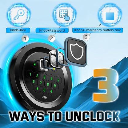 5-8 Long Gun Safe for Rifles and Pistols with Digtal Keypad, Quick Access Rifle Safe with Dual Alarm and Mute Mode, Gun Cabinets for Rifles and Shotguns with 2 Removable Shleves, Easy Assemble
