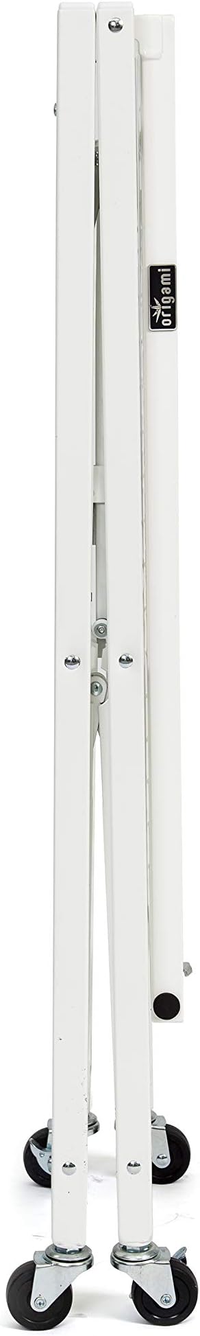 Origami R3 3-Tier Foldable Garage Shelving Heavy Duty Shelving Holds 750 pounds, Garage Storage Rack, Pre-Assembled Utility Rolling Shelf with Wheels | 29" W x 13" D x 35.5" H (White, R3)
