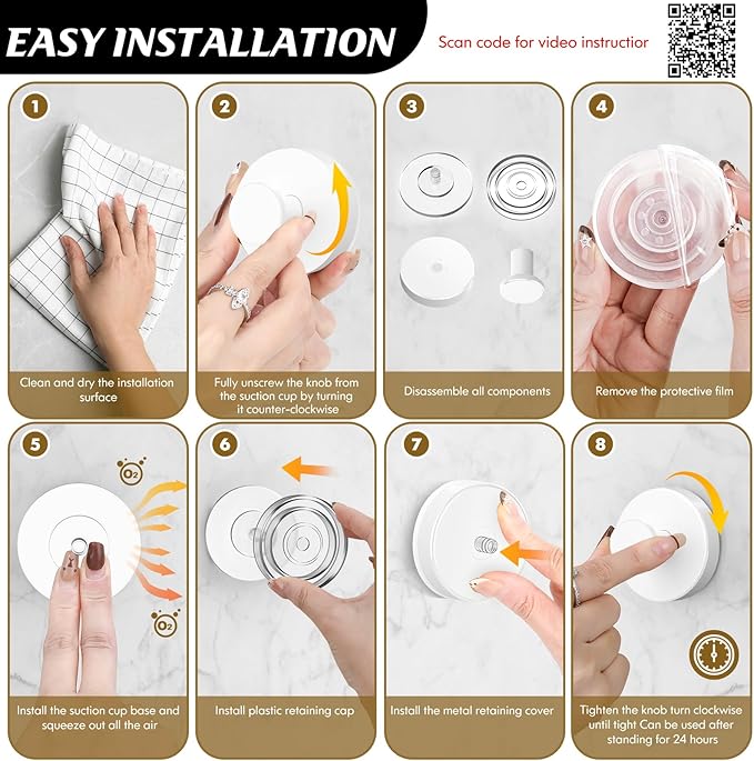 Suction Cup Hooks for Shower,Removable Shower Towel Suction Hooks for Bathroom Wall,Kitchen,Glass,Mirror,Tile to Hang Robes,Loofah-White(2-Pack)