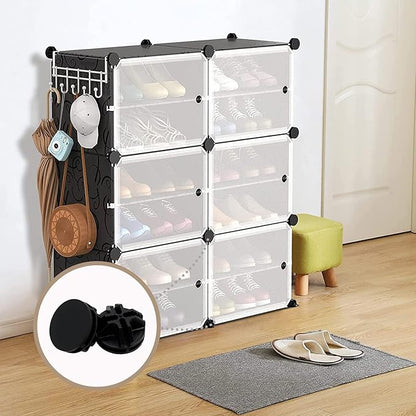 30Pcs Wire Cube Plastic Connectors Plastic Grid Cube Organizer Connector for Modular Closet Storage Organizer and Wire Shelving (Black)