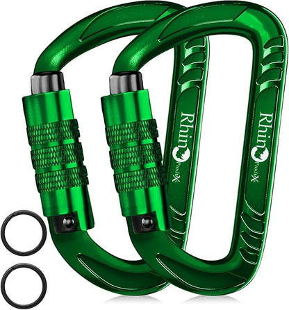 12kN (2697 lbs) Heavy Duty Carabiner Clips, for Securing Pets, Outdoor, Camping, Hiking, Hammock, Dog Leash Harness, Keychains