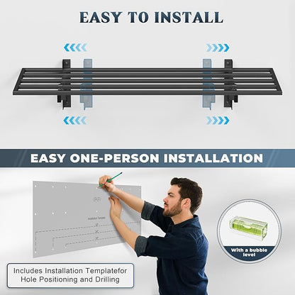 2-Pack 1x4ft Heavy Duty Garage Shelving, 1' x 4' Garage Wall Shelving Wall Mounted (2pack-1x4ft)