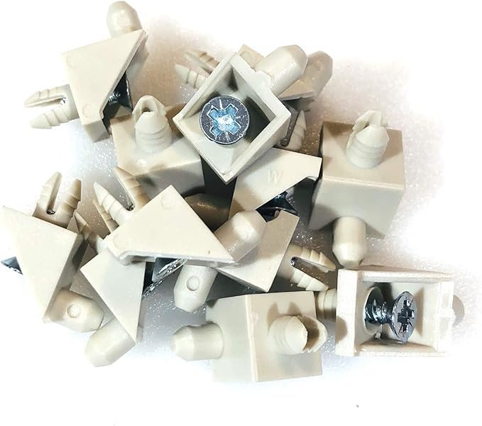 ReplacementScrews Beige Shelf Support Pins Compatible with IKEA Part 115344 (Pax, KOMPLEMENT) (Pack of 12)