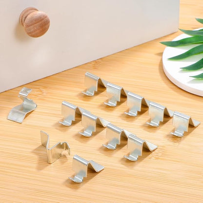 balacoo Heavy Duty Metal Cabinet Shelf Clips 12 Pcs Durable File Cabinet Support Clips for Adjustable Shelving Systems and Wire Shelves 0.98 X 0.62 X 0.35 Inch