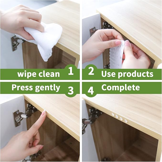 Super High Viscosity Cabinet Door Bumpers -200 pcs 2/5”Diameter Clear Adhesive Pads Glass Hardware Bumpers for Drawers, Glass Tops, Small Furniture(200pcs)