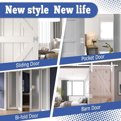 HOMOTEK 4 Pack Privacy Pocket Door Lock Hardware with Pull Pocket & Bi-Fold Door Hardware- Replace Old Or Damaged Sliding Door Locks, 2-3/4”x2-1/2”, for 1-3/8” Thickness Door, Brushed Nickel