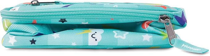 PackIt® Freezable Classic Lunch Box, Happy Clouds, Built with EcoFreeze® Technology, Fully Freezable, Collapsible, Reusable, With Zip Front Pocket and Buckle Handle, Designed for Fresh Lunch On the Go