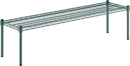 14" x 54" x 14" Green Epoxy Wire Storage Shelf, Dunnage Rack, Commercial 1 Tier Small Shelf