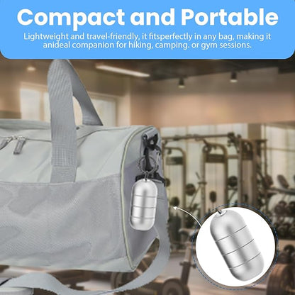 Jewelry Storage Box Case Gym Storage Jewelry Storage Box Case, Ring Organizer Container with Protective Sponge,Jewelry Care Protective Ring Holder with Keychain((Silver)