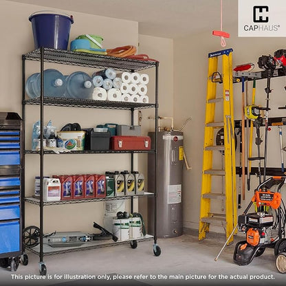 CAPHAUS NSF Commercial Grade Heavy Duty Wire Shelving w/Wheels, Leveling Feet & Liners, Storage Metal Shelf, Garage Shelving Storage, Utility Wire Rack Storage Shelves, 48 x 18 x 76 6-Tier No Liner