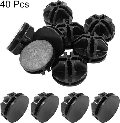 40 Pcs Wire Cube Connectors, Plastic Grid Cube Organizer Connector for Modular Closet Storage Organizer & Wire Shelving (Black)