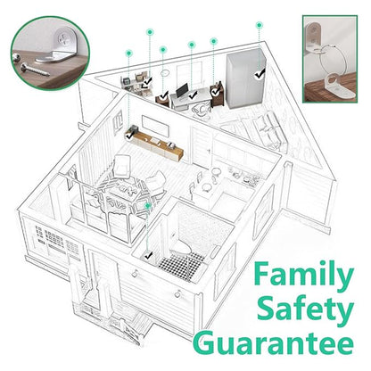 Furniture Anchors Small Aesthetic Earthquake Straps for Furniture Dresser Wall Anti-Tip Furniture Safety Anchor to Childproof and Babyproof Your Home Holds Up to 500 Pound 4pcs Bracket