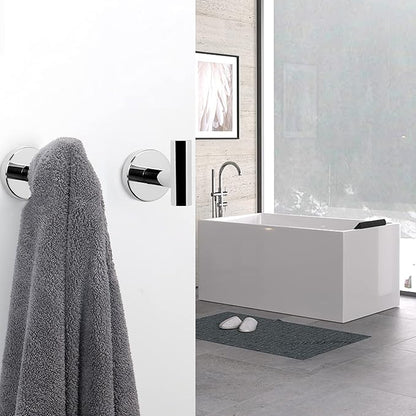 NearMoon Bath Towel Hooks- SUS 304 Stainless Steel Robe Hook Holder, Heavy Duty Coat Hook for Bathroom Livingroom Hotel Kitchen Garage, Wall Mounted (Chrome Finish, 4 Pack)