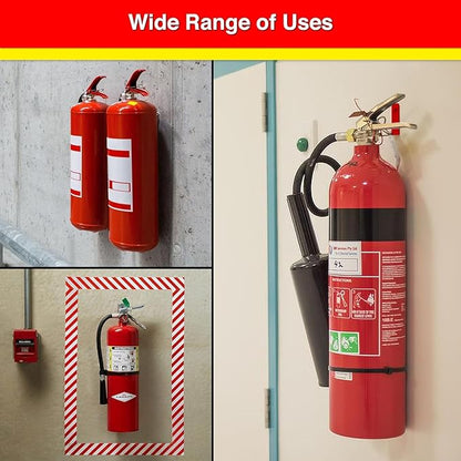 Universal Fire Extinguisher Bracket, Fire Extinguisher Mounts & Brackets (L Hook - 4 Pack)
