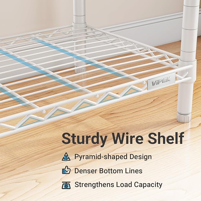 VIPEK V2C Heavy Duty Clothes Rack with Upgraded Polyester Cover, Metal Portable Closet with Adjustable Shelves & Hanging Rods, Freestanding Wardrobe Closet for Bedroom, Max Load 700LBS