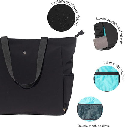 ESVAN Yoga Mat Bag Yoga Tote Carrier Shoulder Bag Carryall Tote for Office,Yoga,Pilates,Travel,Beach and Gym