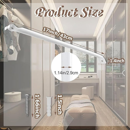 4PCS 12 Inch Wire Shelf Brackets, Heavy Duty Wire Shelving Support Brackets, Closet Rack Support, Closet Wire Shelf Support Brackets for Laundry, Closet, Garage
