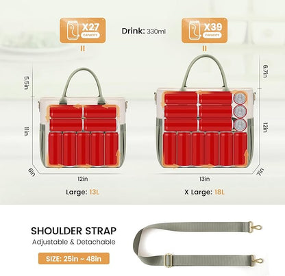 LOVEVOOK Insulated Lunch Bag Women,Wide Opening Adult Lunch Box Women,Leakproof Cooler Bag for Work Picnic Beach Family College,Lunch Teacher Tote Bag with Adjustable Shoulder Strap and Cup Holder