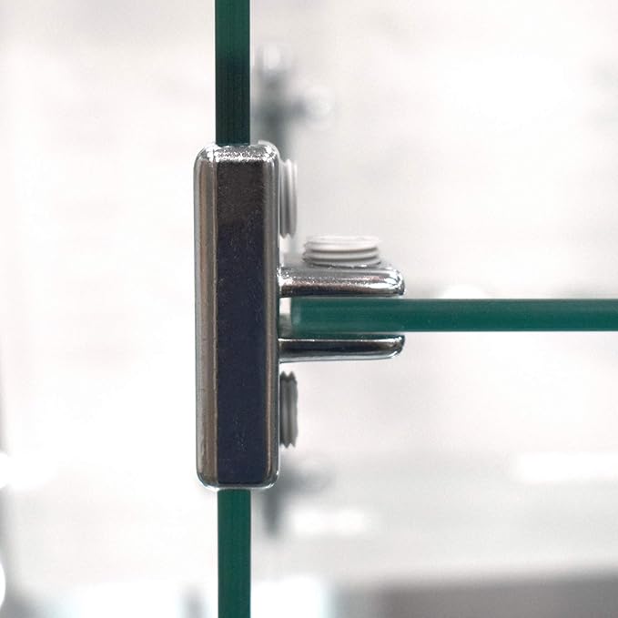3 Way Glass Cube Connector to Add Adjustable Height Glass Shelf to 3/16" Thick Glass, 20 Pack