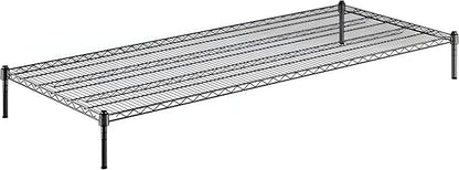 30" x 72" x 8" Black Epoxy Wire Storage Shelf, Dunnage Rack, Commercial 1 Tier Small Shelf