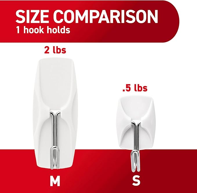 Command Small Wire Toggle Hooks, 28 Hooks and 32 Strips, Damage-Free Hanging Wall Hook with Adhesive, No Tools Required, Great for Home, Kitchen, and Office Organization, Holds up to 0.5 lb