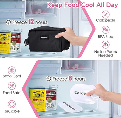 Freezable Lunch Bag,Freezable Snack Bag,Mini Cooler Bag for Travel/Work/School,Small Insulated Bag,Small Cooler Lunch Box with Ice Packs,Insulated Snack Bag,Freezable Snack Box with Handle Buckle
