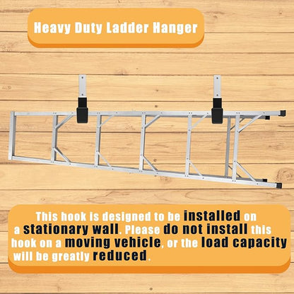 Heavy Duty Utility Hooks - Wall Mount, Hooks for Garage, Hose, Bike, Ladder, Leaf Blower Hanger (6 Medium)