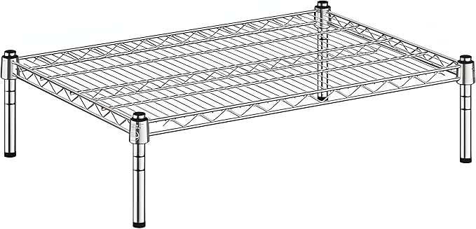 21" x 30" x 8" Chrome Wire Storage Shelf, Dunnage Rack, Commercial 1 Tier Small Shelf