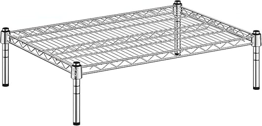 21" x 30" x 8" Chrome Wire Storage Shelf, Dunnage Rack, Commercial 1 Tier Small Shelf