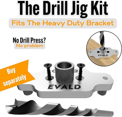 EVALD Heavy Duty Floating Shelf Bracket | 6-Inch Floating Mantel Mount, Blind Shelf Supports, and Anchors | Floating Shelf Hardware for Home and Office Decor | Fireplace Mantel Brackets (4 Pack)