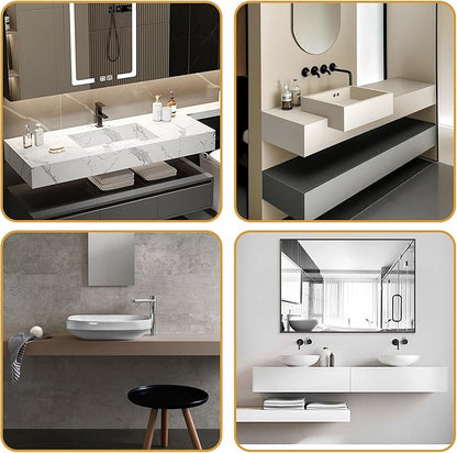 3/8" Thick Floating Shower Bench Brackets 3 Pcs, 12"x11"x2.5"Heavy Duty Free Hanging T Shelf Support Brackets, Wall Mount Bracket for Granite, Vanity, Shower Bench, Cabinets, Dishwasher,Countertop