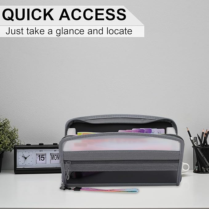 NAFY Small Accordian File Organizer, A5 Check Size 13 Pockets Coupon Receipt Holder Organizer with Zipper, 11X7 Inches Accordion Expanding Folder Wallet for Coupon, Receipt, Bills, Cash(Black)
