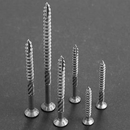 #8 * 1" 304 Stainless Steel Deck Screws, (1585pcs) 5 lbs.Exterior Wood Screws, Rust Resistant Epoxy Coated, Bronze, T20 Star Bit