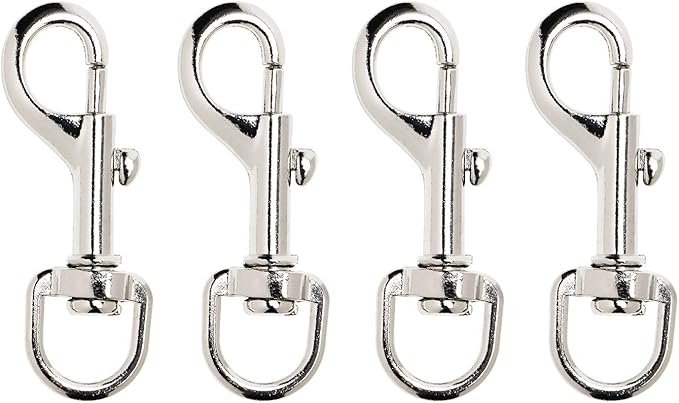 Penta Angel 4Pcs Dog Leash Clasp Heavy Duty Snap Hooks Clips Pet Leashes Key Chain with Spring Buckle for Linking Pet Collar (4 PCS)
