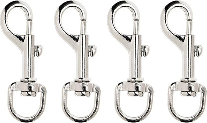 Penta Angel 4Pcs Dog Leash Clasp Heavy Duty Snap Hooks Clips Pet Leashes Key Chain with Spring Buckle for Linking Pet Collar (4 PCS)