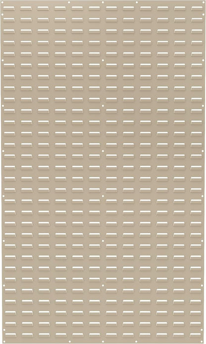 Akro-Mils 30161 Heavy Duty Wall Mount Garage Storage Steel Louvered Panel | Wall Storage Bin Hanging Organizer System for AkroBins, 36-Inch W x 61-Inch H, Beige, Single