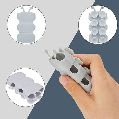 Riakrum 4 Pieces Silicone Shower Head Holder Universal Relocatable Silicone Shower Bracket Non Drilling Movable Fixed Seat Handheld Accessories