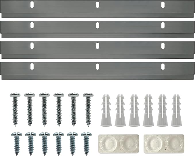 PHS Light French Cleat Hanger - 12 Inch Heavy Duty Picture Hangers - Supports 100 lbs - Heavy Mirror Hanging Kit with Screws and Anchors - Mirror Holders for Wall Mounting & Z Clips for Hanging
