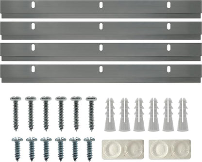PHS Light French Cleat Hanger - 12 Inch Heavy Duty Picture Hangers - Supports 100 lbs - Heavy Mirror Hanging Kit with Screws and Anchors - Mirror Holders for Wall Mounting & Z Clips for Hanging
