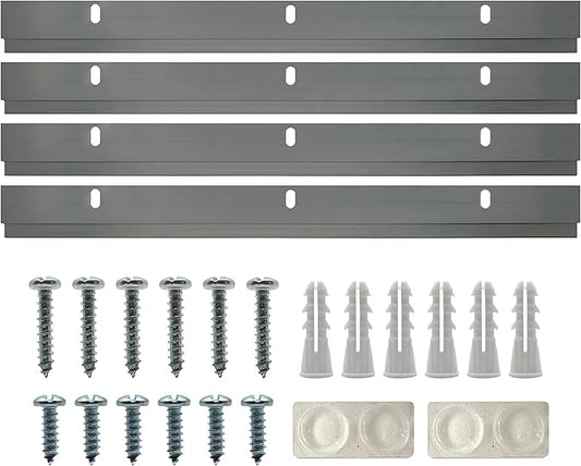 PHS Light French Cleat Hanger - 12 Inch Heavy Duty Picture Hangers - Supports 100 lbs - Heavy Mirror Hanging Kit with Screws and Anchors - Mirror Holders for Wall Mounting & Z Clips for Hanging