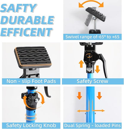 Aluminum Handle Cabinet Jack for Installing Cabinets 1PC,23.6-45.3 Inches 200LB Load Capacity Hand Support System,Premium Adjustable Cabinet Lift Jack&Support Pole,Perfect for DIY Enthusiasts