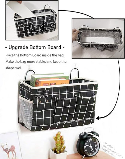 3pcs Hanging Baskets for Organizing,Fabric Wall storage Basket,Wall Organizer for Closet,Kitchen, Bedroom, Office, RV Camper,Locker (Gray)