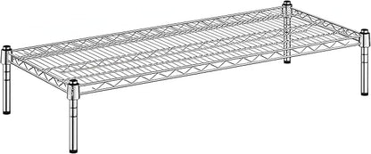 18" x 42" x 8" Chrome Wire Storage Shelf, Dunnage Rack, Commercial 1 Tier Small Shelf