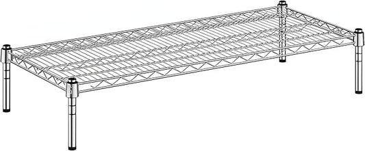 18" x 42" x 8" Chrome Wire Storage Shelf, Dunnage Rack, Commercial 1 Tier Small Shelf
