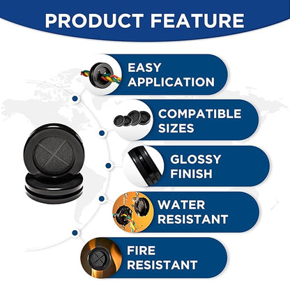 55Pcs Rubber Grommets kit, Firewall Hole Plugs in 6 Assorted Sizes 5/8",13/16",7/8",1",1-3/16",1-1/2"- Round Rubber Grommets for Wiring & Waterproof Wire Grommet kit - Ideal Wire Protection Solution